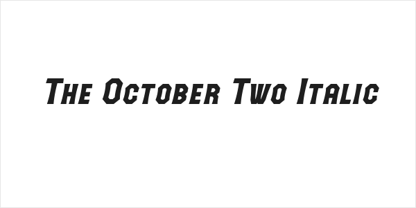 The October Two Italic Logo