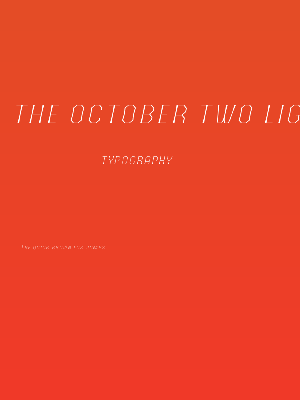 The October Two Light Italic Poster