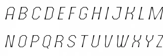 The October Two Light Italic 字体 小写