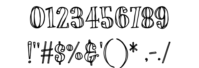 The Old Forest Outline Font OTHER CHARS