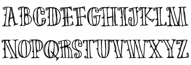 The Old Forest Outline Шрифта ВЕРХНИЙ