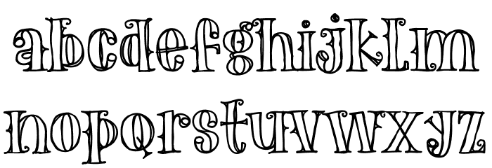 The Old Forest Outline Font LOWERCASE