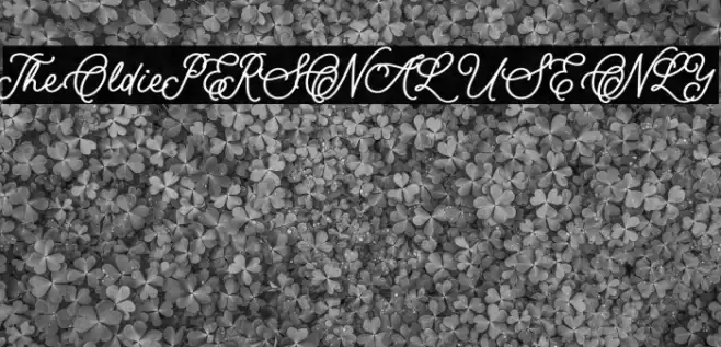 The Oldie PERSONAL USE ONLY Font examples