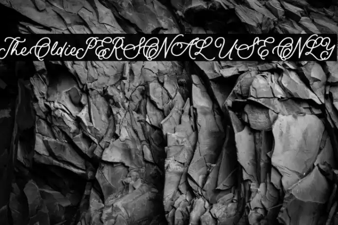 The Oldie PERSONAL USE ONLY Font examples