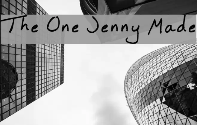 The One Jenny Made Caratteri examples