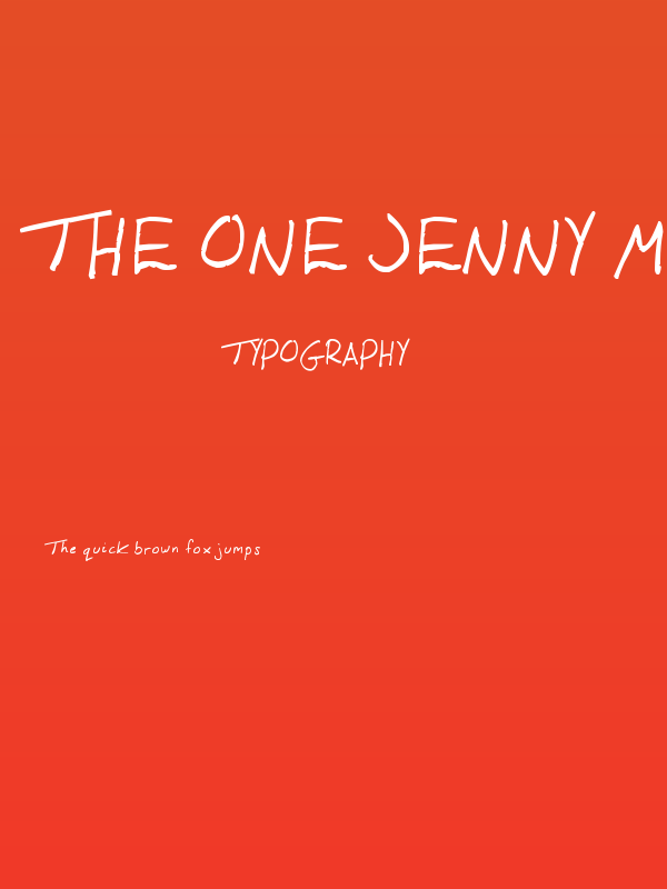 The One Jenny Made Poster
