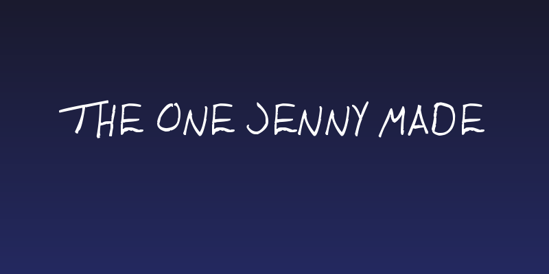 The One Jenny Made Social Header
