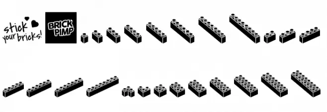 The One & Only BRICK Font b Schriftart Groß