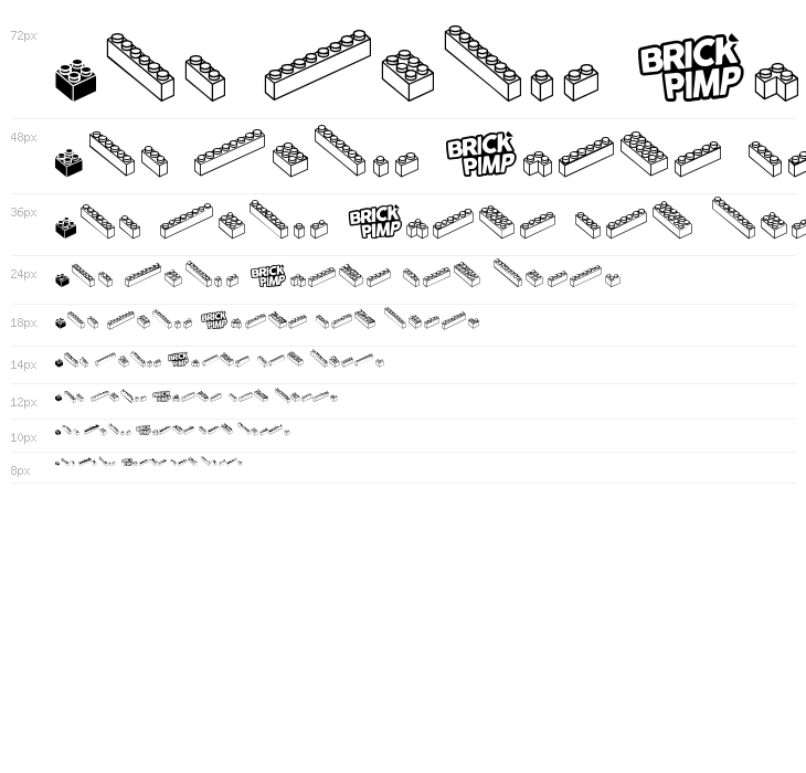 The One & Only BRICK Font b Waterfall