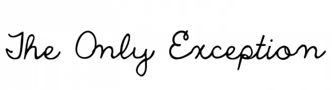 The Only Exception  Fuentes Gratis Descargar