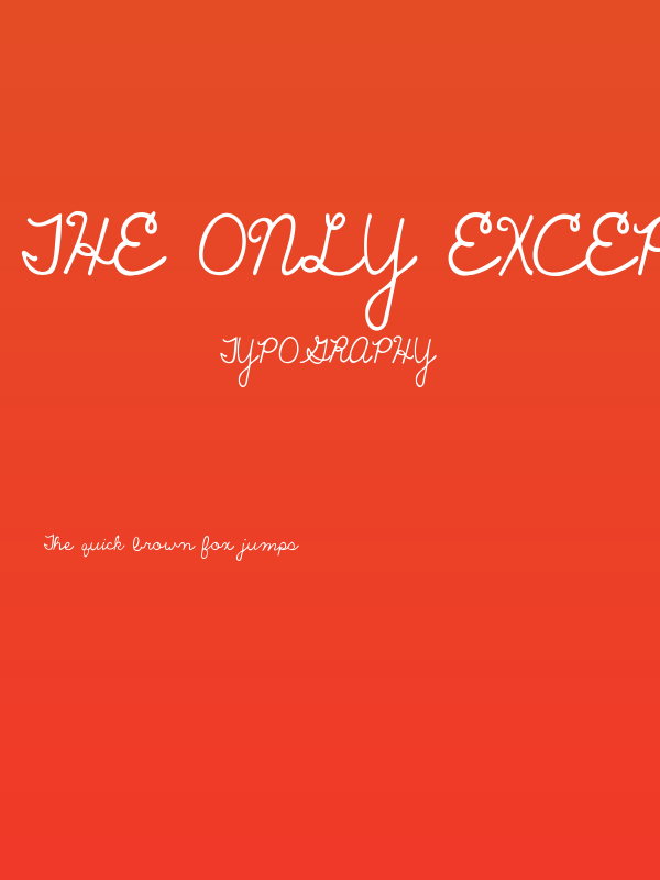 The Only Exception Poster