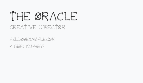 The Oracle Business Card