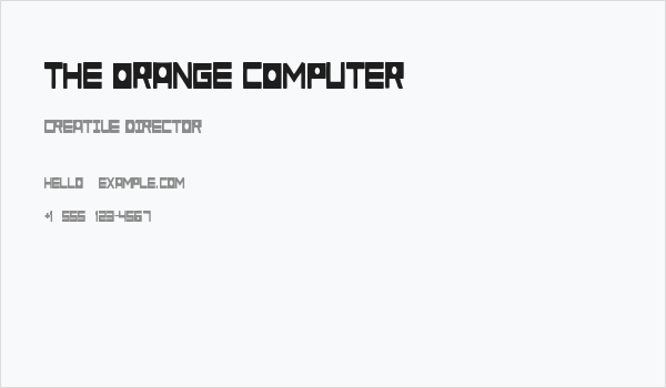 The Orange Computer Business Card