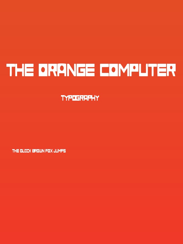 The Orange Computer Poster