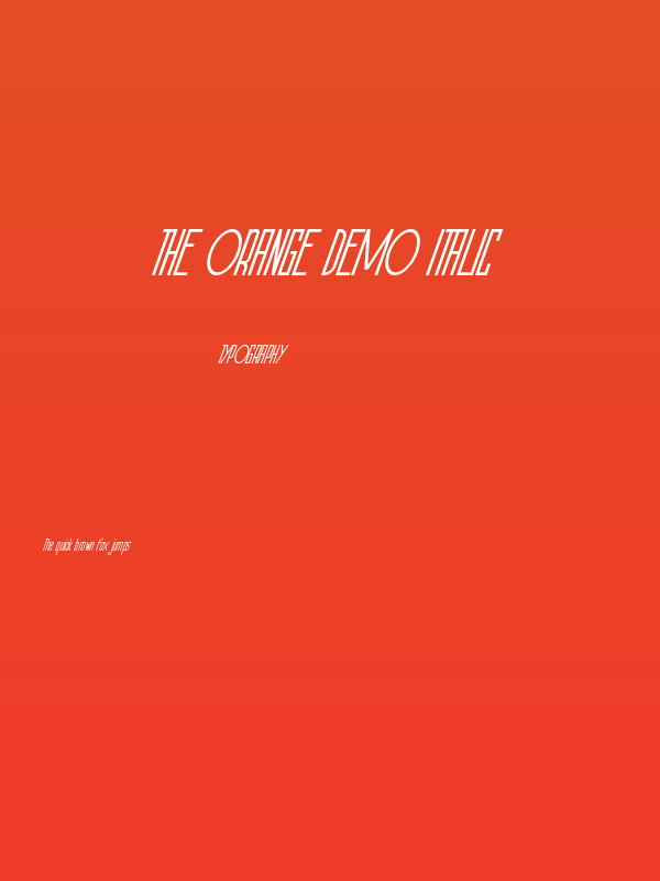 The Orange Demo Italic Poster