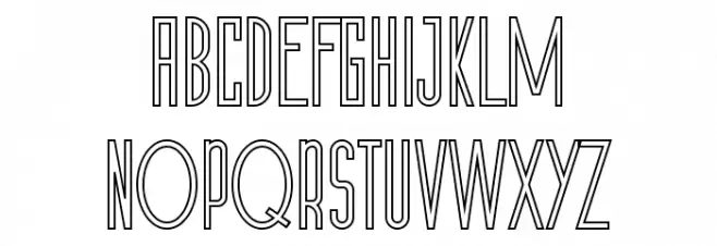 The Orange Demo Outline Schriftart Groß