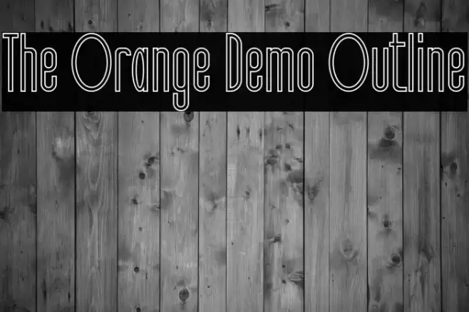 The Orange Demo Outline Font examples