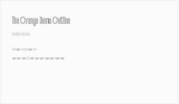 The Orange Demo Outline Business Card