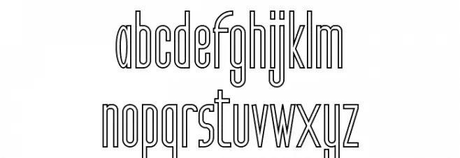 The Orange Demo Outline Schriftart Kleinbuchstaben
