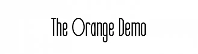 The Orange Demo  नि: शुल्क फ़ॉन्ट्स डाउनलोड