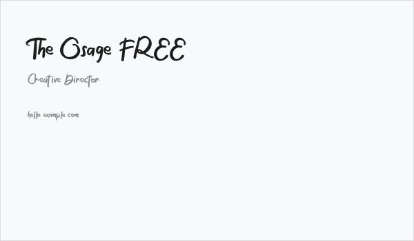 The Osage FREE Business Card