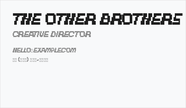 The Other Brothers Business Card