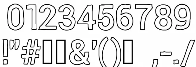 The Outline Font OTHER CHARS