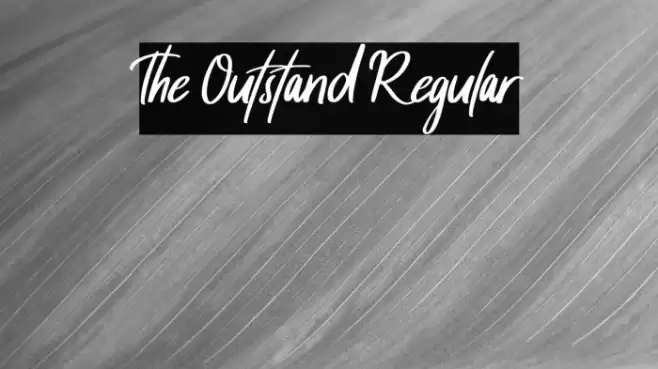 The Outstand Regular خط examples