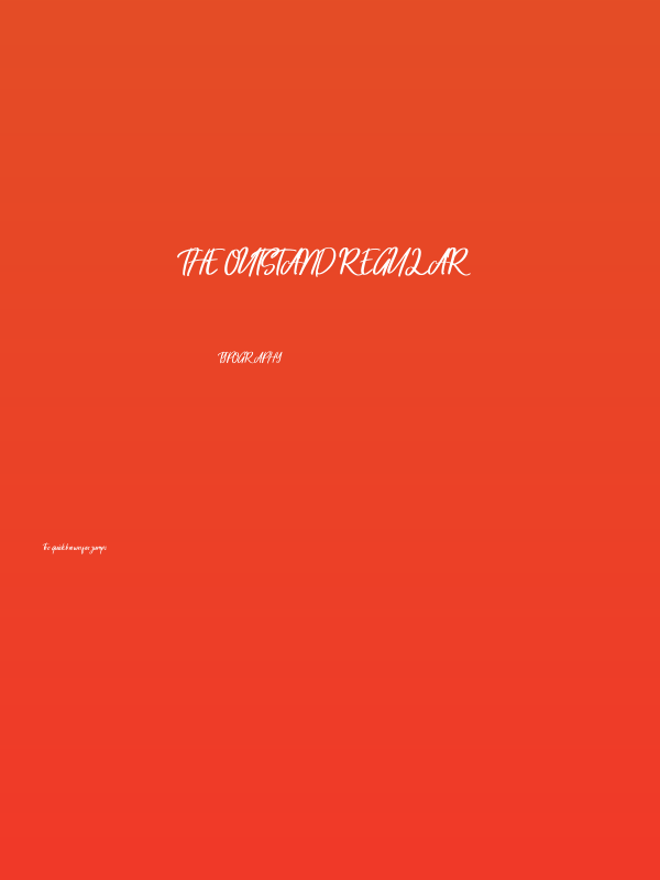 The Outstand Regular Poster