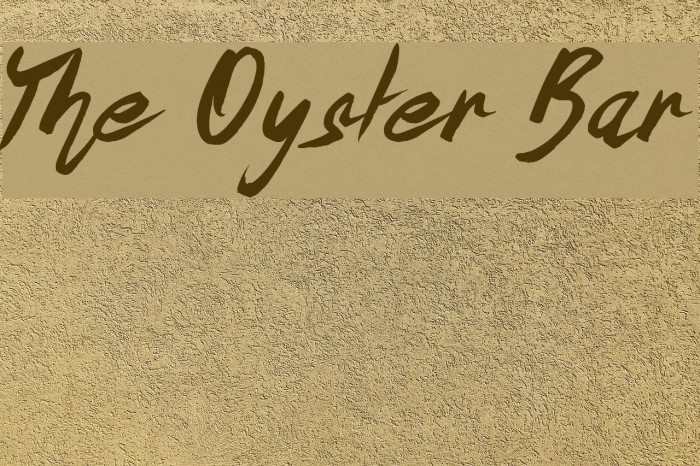 The Oyster Bar Font examples