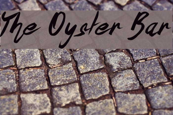 The Oyster Bar Font examples