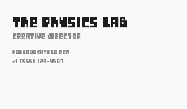 The Physics Lab Business Card