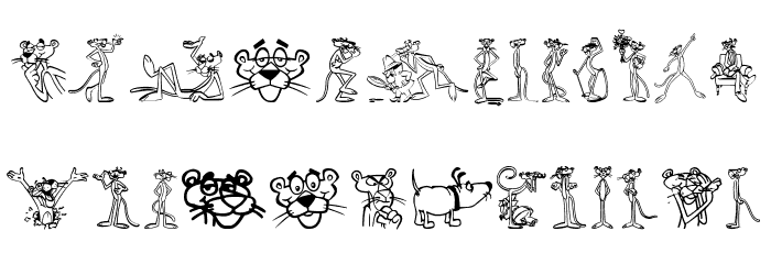 The Pink Panther Schriftart Groß