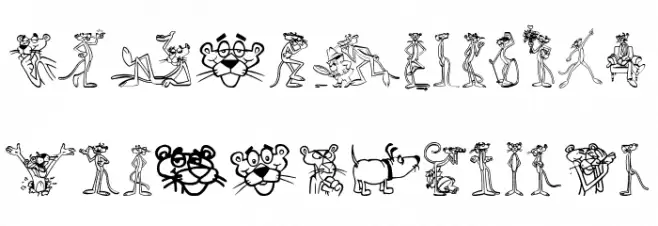 The Pink Panther 字体 大写