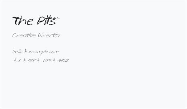 The Pits Business Card