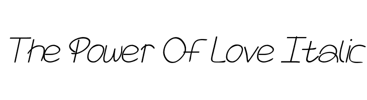 The Power Of Love Italic  لخطوط تنزيل