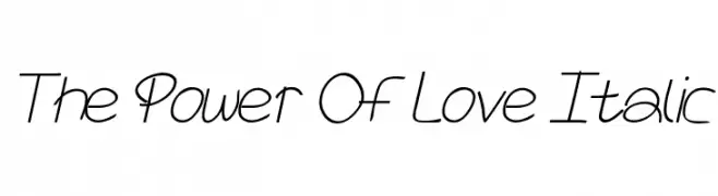 The Power Of Love Italic  les polices de caractères gratuit tlcharger