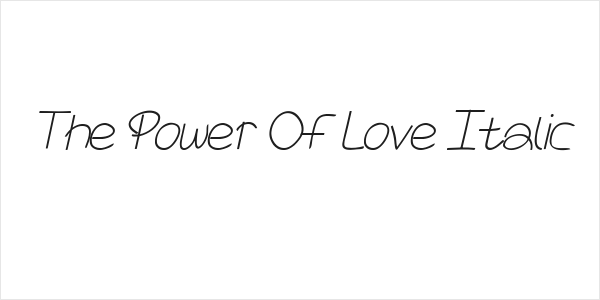 The Power Of Love Italic Logo