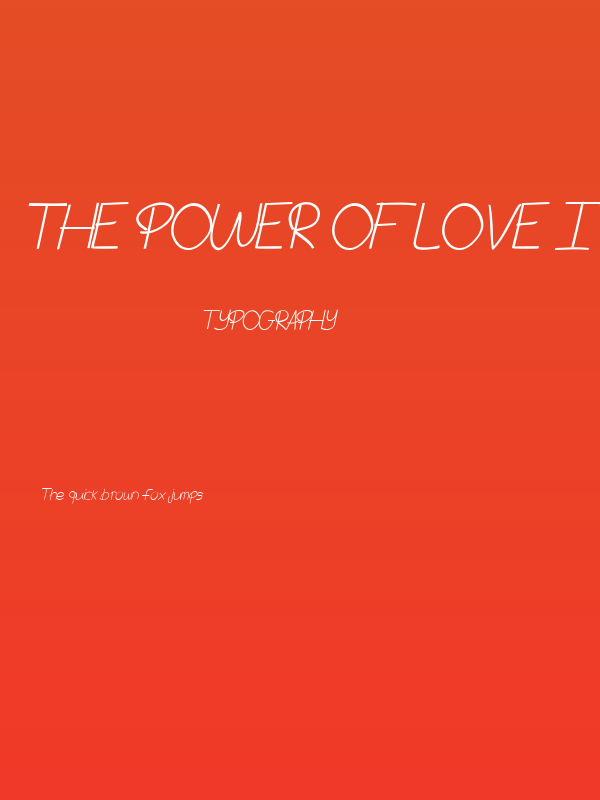 The Power Of Love Italic Poster