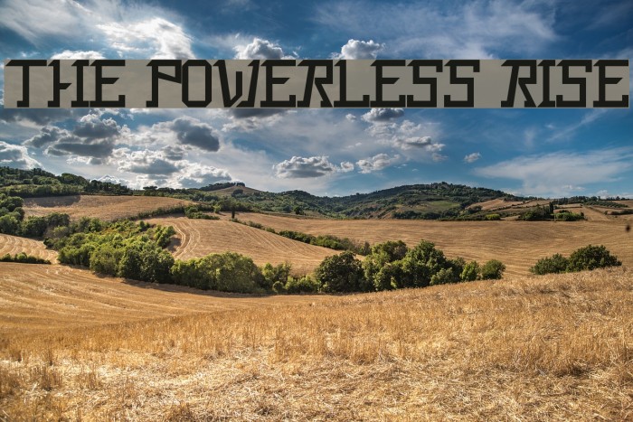 The Powerless Rise Font examples