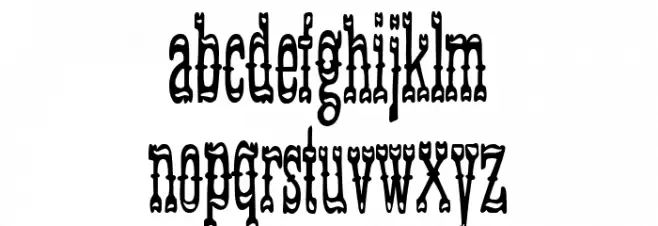 The Pride Man Schriftart Kleinbuchstaben