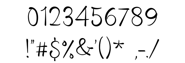 The Procreate Font OTHER CHARS