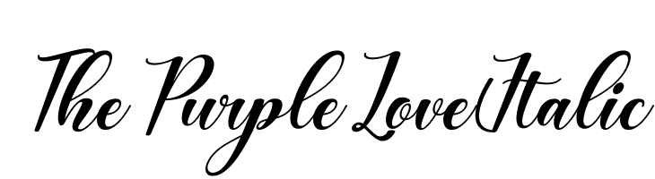 The Purple Love Italic  フリーフォントのダウンロード