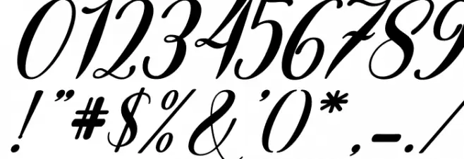 The Purple Love Italic Font OTHER CHARS