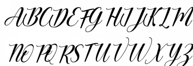 The Purple Love Italic Font UPPERCASE