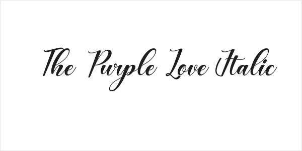 The Purple Love Italic Logo