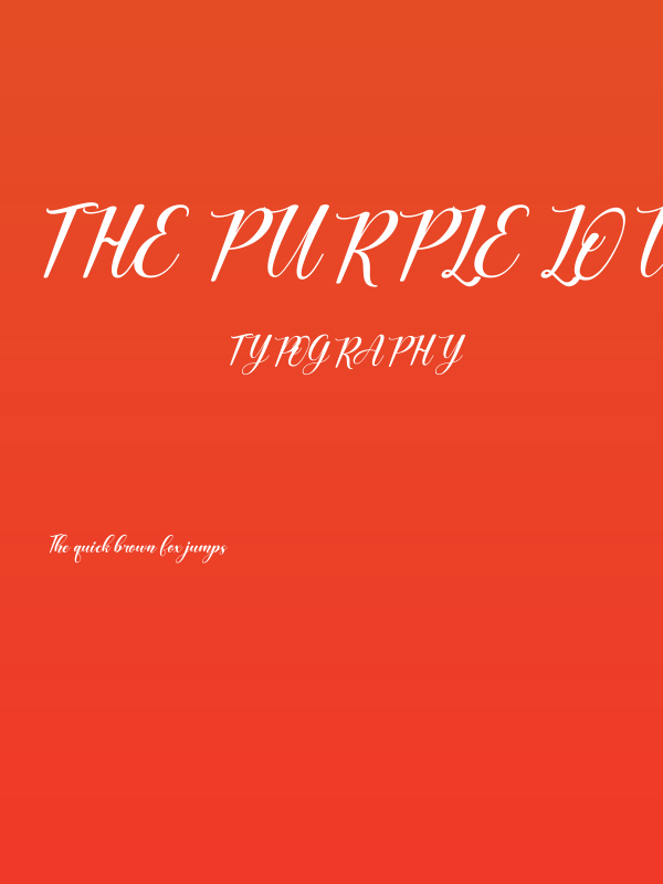 The Purple Love Italic Poster