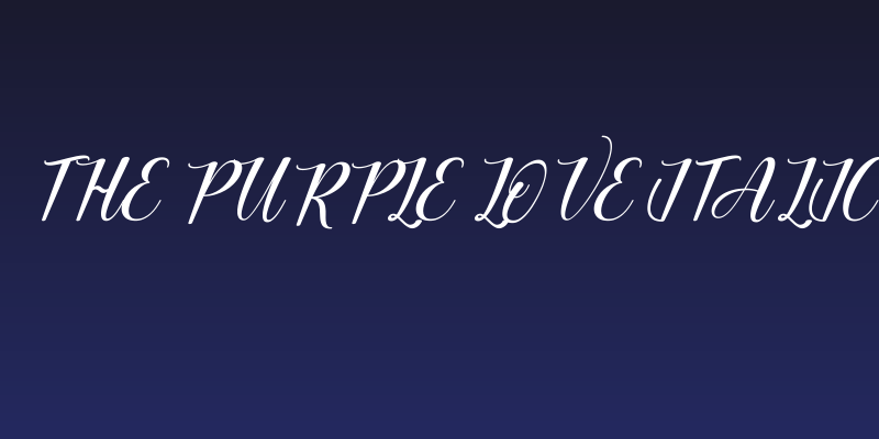 The Purple Love Italic Social Header