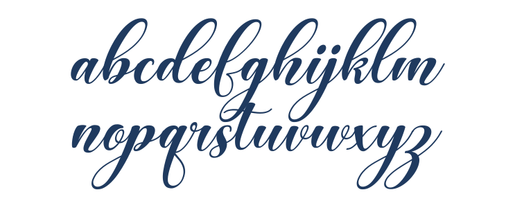 The Purple Love Italic Lowercase