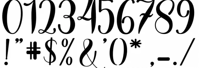 The Purple Love Font OTHER CHARS